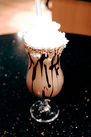 Classic coffee served in a simple mugの写真素材