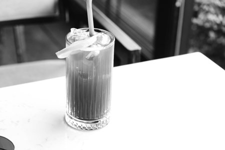 Relaxing coffee break with a hot drinkの写真素材