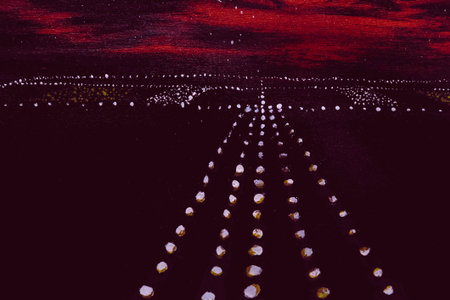 acrylic and oil background Abstract painted brush strokes texture backgroundの写真素材