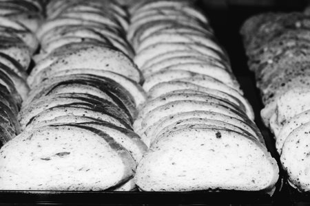 Group of associated cookies. Chocolate chip, oatmeal raisin, white chocolateの写真素材