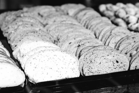 Group of associated cookies. Chocolate chip, oatmeal raisin, white chocolateの写真素材