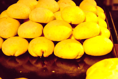 Group of associated cookies. Chocolate chip, oatmeal raisin, white chocolateの写真素材
