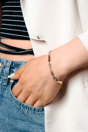 Sparkling Diamond Necklaces and Gold Pendantsの写真素材