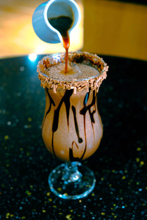 Relaxing coffee break with a hot drink