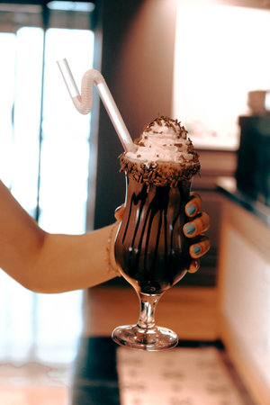 Relaxing coffee break with a hot drink