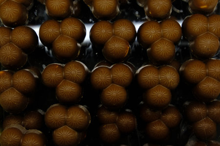 a lot of variety chocolate pralines