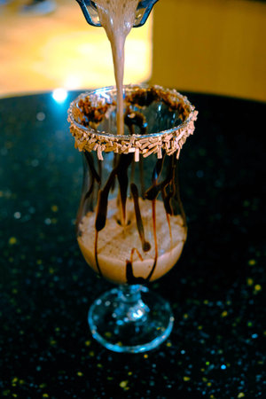 Relaxing coffee break with a hot drink