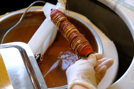 a lot of variety chocolate pralinesの写真素材