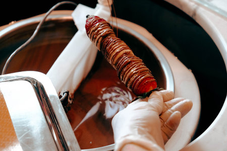 a lot of variety chocolate pralinesの写真素材