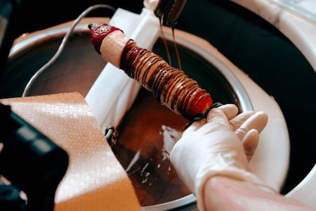 a lot of variety chocolate pralinesの写真素材