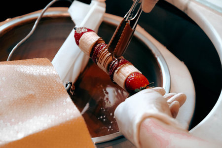 a lot of variety chocolate pralinesの写真素材