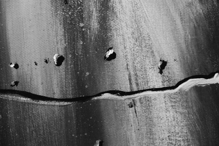 acrylic and oil background Abstract painted brush strokes texture backgroundの写真素材