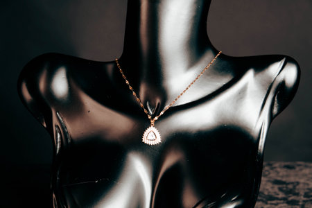 Classic Gold Jewelry with Brilliant Diamondsの写真素材