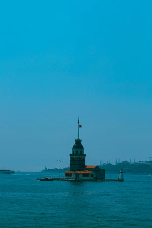 The Maiden's Tower, Istanbul, Turkey; Maiden's Tower also known as Leander's Tower (Tower of...