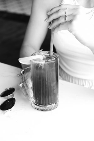 A refreshing drink to start your dayの写真素材