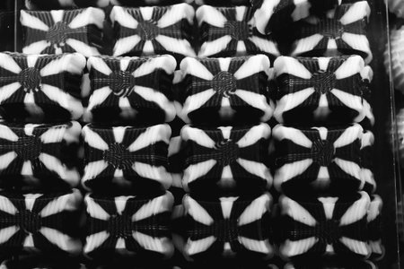 a lot of variety chocolate pralinesの写真素材