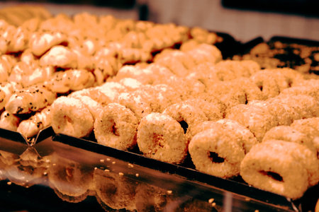 Group of associated cookies. Chocolate chip, oatmeal raisin, white chocolate