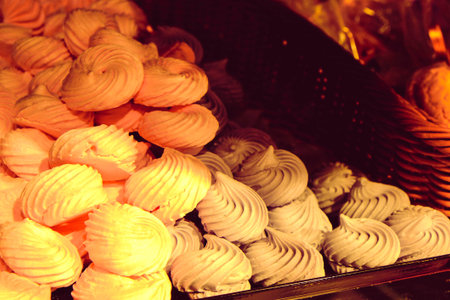 Group of associated cookies. Chocolate chip, oatmeal raisin, white chocolateの写真素材