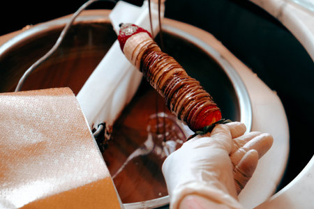 a lot of variety chocolate pralinesの写真素材