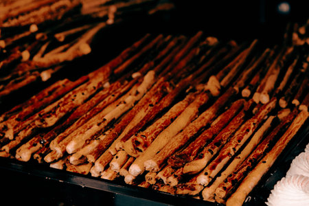 Group of associated cookies. Chocolate chip, oatmeal raisin, white chocolateの写真素材
