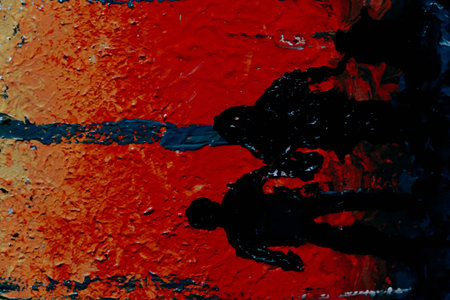 acrylic and oil background Abstract painted brush strokes texture background
