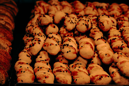 Group of associated cookies. Chocolate chip, oatmeal raisin, white chocolate