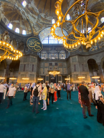 Hagia sophia mosque in istanbul city turkeyの写真素材