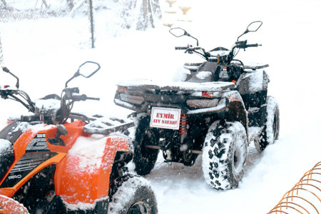 helmet sitting on atv quad bike
