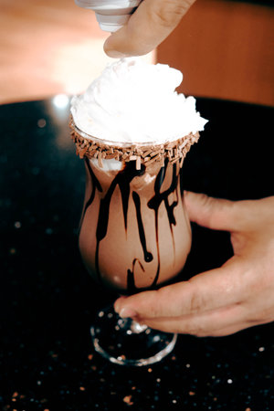 Relaxing coffee break with a hot drinkの写真素材