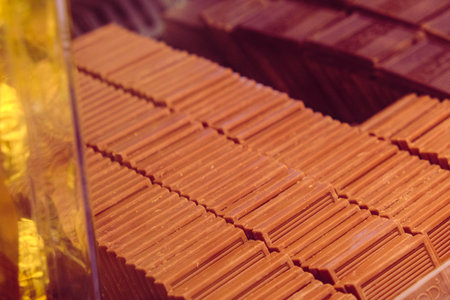 a lot of variety chocolate pralinesの写真素材