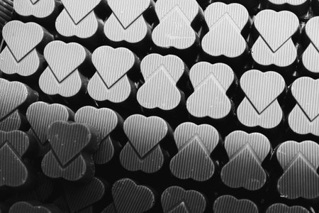 a lot of variety chocolate pralinesの写真素材