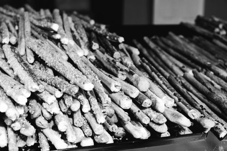 Group of associated cookies. Chocolate chip, oatmeal raisin, white chocolateの写真素材