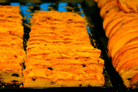 Group of associated cookies. Chocolate chip, oatmeal raisin, white chocolateの写真素材