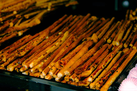 Group of associated cookies. Chocolate chip, oatmeal raisin, white chocolateの写真素材