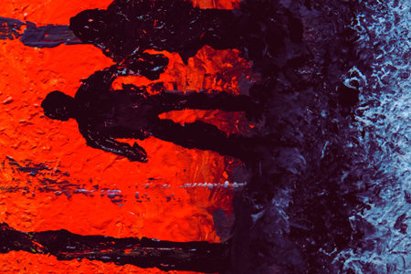 Hand Painted Grunge Texture Background, Vintage and Rustic Oil Painting Effects for Artistic Design