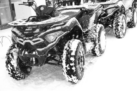 helmet sitting on atv quad bike