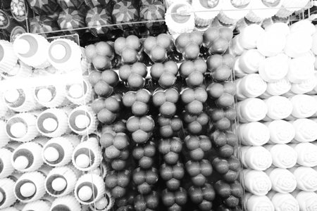 a lot of variety chocolate pralines