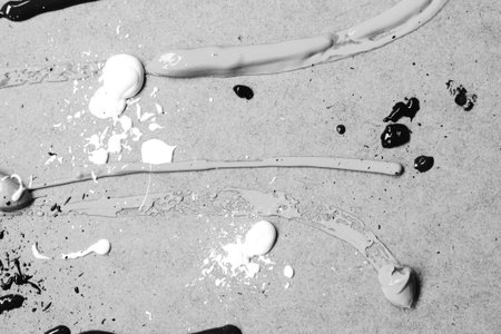 acrylic and oil background painted brush strokes texture backgroundの写真素材