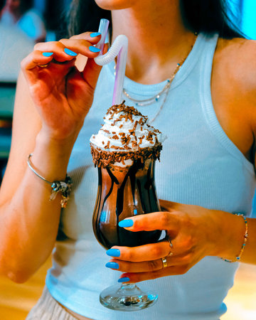 A steaming cup of coffee on the tableの写真素材