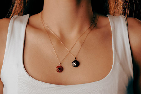 Exquisite Jewelry with Gold Accentsの写真素材