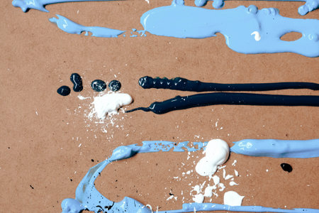 acrylic and oil background Abstract painted brush strokes texture backgroundの写真素材