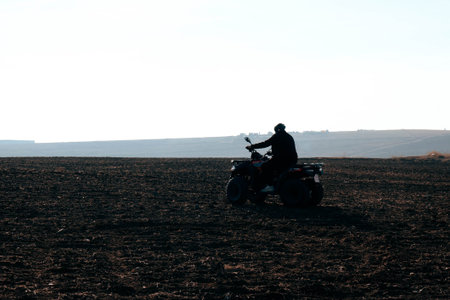 helmet sitting on atv quad bike