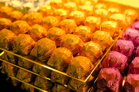 a lot of variety chocolate pralines