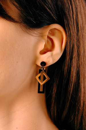 stylish jewelry like gold, diamonds, precious stones.の写真素材