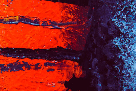 acrylic and oil background Abstract painted brush strokes texture backgroundの写真素材