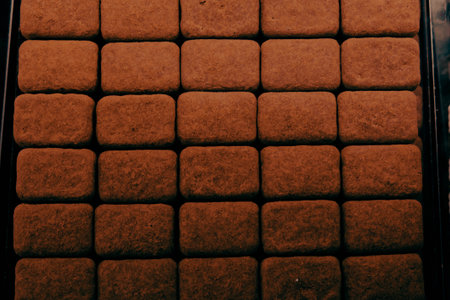 a lot of variety chocolate pralinesの写真素材