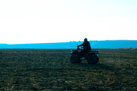 helmet sitting on atv quad bike
