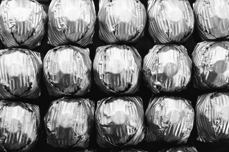 a lot of variety chocolate pralinesの写真素材