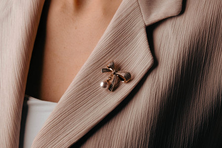 Beautiful golden jewelery with precious stones and diamondsの写真素材