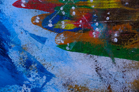 Hand Painted Grunge Texture Background, Vintage and Rustic Oil Painting Effects for Artistic Designの写真素材